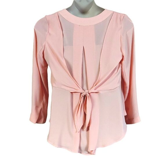 Relativity Women's Open Front Tie Back Semi-Sheer Cardigan - Picture 2 of 7